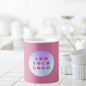 Rosa Firmenlogo Kaffeetasse