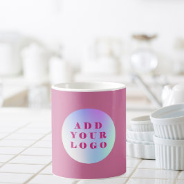 Rosa Firmenlogo Kaffeetasse