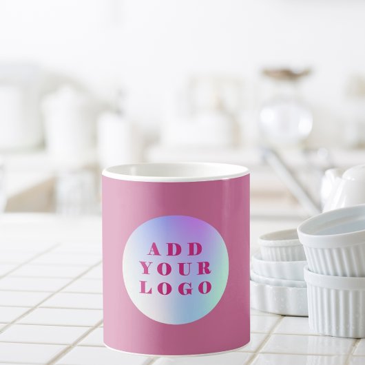 Rosa Firmenlogo Kaffeetasse