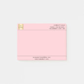 Rosa Firmenlogo Post-it Klebezettel (Vorderseite)