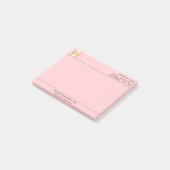 Rosa Firmenlogo Post-it Klebezettel (angewinkelt)