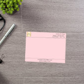 Rosa Firmenlogo Post-it Klebezettel