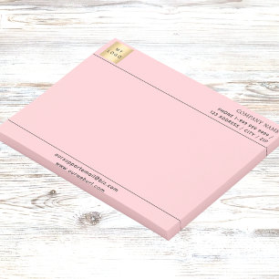 Rosa Firmenlogo Post-it Klebezettel