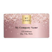 Rosa Firmenlogo Rücksendeadresse Versand (Vorne)