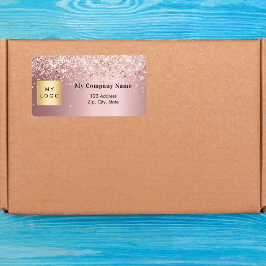 Rosa Firmenlogo Rücksendeadresse Versand