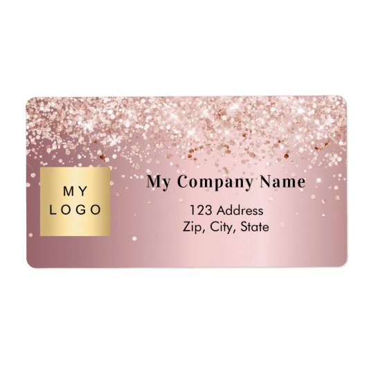 Rosa Firmenlogo Rücksendeadresse Versand (Vorne)