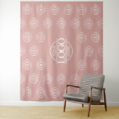 Rosa Firmenlogo Step & Repeat Hintergrundbanner Wandteppich (Beispiel)