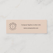 Rosa Firmenlogo Trinkbeleg | Corporate Event Mini Visitenkarte (Rückseite)