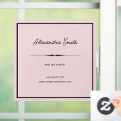Rosa Firmenname Schwarz Fensteraufkleber (Zuhause)