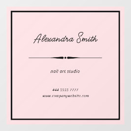 Rosa Firmenname Schwarz Fensteraufkleber