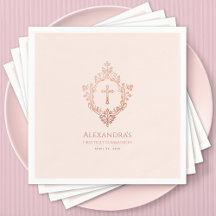 Rosa First Communion Girl Rose Gold Wappen