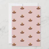 Rosa First Rodeo Cowboy Kindergeburtstag Einladung (Rückseite)