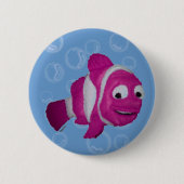 Rosa Fisch Button (Vorderseite)