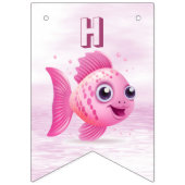 Rosa Fisch-Jagdfahne Wimpelkette (Zweite Fahne)