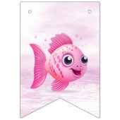 Rosa Fisch-Jagdfahne Wimpelkette (Erste Fahne)