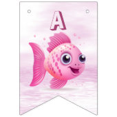 Rosa Fisch-Jagdfahne Wimpelkette (Dritte Fahne)