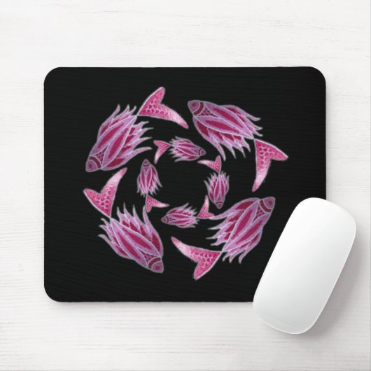 Rosa Fisch-Kreislaufmousepad Mousepad (Mit Mouse)