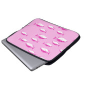 Rosa Fisch Laptopschutzhülle (Vorne Knopf)