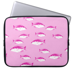 Rosa Fisch Laptopschutzhülle