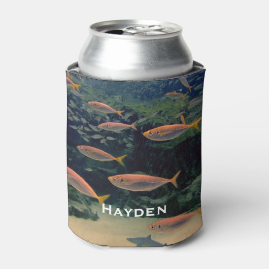 Rosa Fisch-Showwasser-Foto Personalisiert Dosenkühler (Kanne Vorderseite)