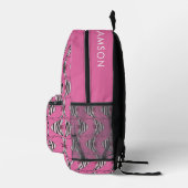 Rosa Fische Bedruckter Rucksack (Rechts)