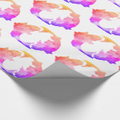 Rosa Fische Fische Fische Astrologie Zeichen Geschenkpapier (Ecke)