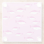 Rosa Fische Glasuntersetzer (Rückseite)