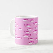 Rosa Fische Kaffeetasse (Vorderseite Links)