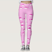 Rosa Fische Leggings (Vorderseite)