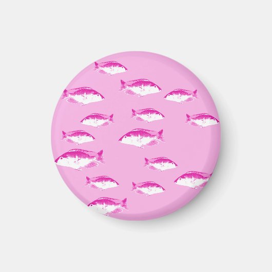 Rosa Fische Magnet (Vorne)