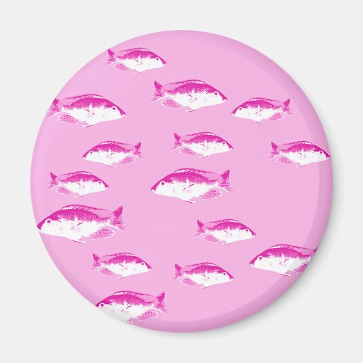 Rosa Fische Magnet (Vorne)