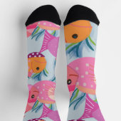 Rosa Fische Socken (Oben)