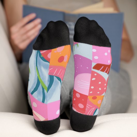 Rosa Fische Socken (Unterseite)