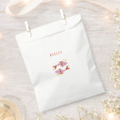 Rosa Fische, Sternzeichen, Sternzeichen-Druck Geschenktütchen (Ausgeschnitten)