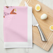 Rosa Fische, Sternzeichen, Sternzeichen Druck Geschirrtuch (Viertel Falte)