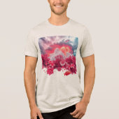 Rosa Fische Tri-Blend Shirt (Vorderseite)