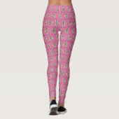Rosa Fischmuster Leggings (Rückseite)