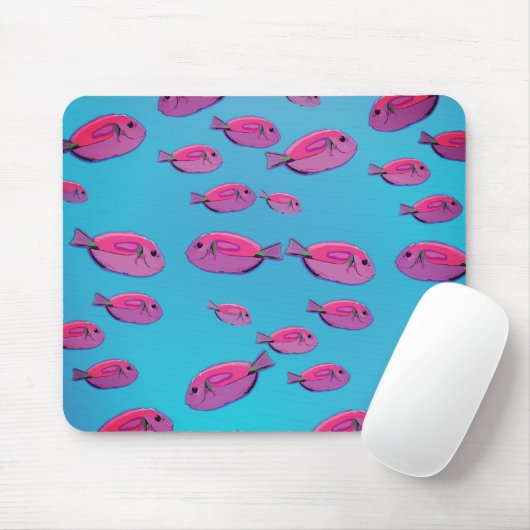 Rosa Fish Mousepad (Mit Mouse)