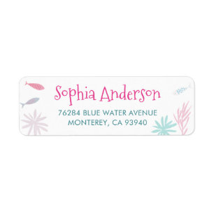 Rosa Fish Return Address Label 2