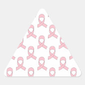 rosa Flachbild-Muster Dreieckiger Aufkleber (Vorderseite)