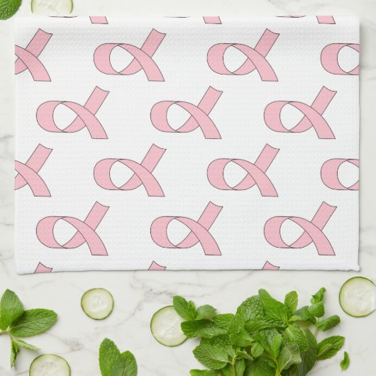 rosa Flachbild-Muster Geschirrtuch (Gefaltet)