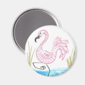 Rosa Flamingo #13 Magnet (Vorderseite/Rückseite)