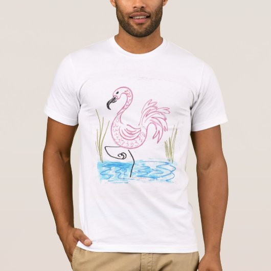 Rosa Flamingo #13 T-Shirt (Vorderseite)
