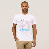 Rosa Flamingo #13 T-Shirt (Vorne ganz)