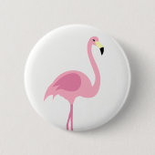 Rosa Flamingo-Abzeichen-Button-Knopf Button (Vorderseite)