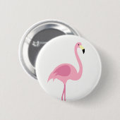 Rosa Flamingo-Abzeichen-Button-Knopf Button (Vorne & Hinten)