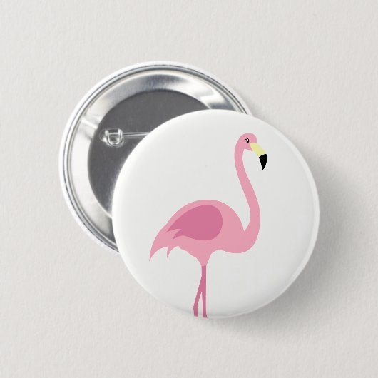 Rosa Flamingo-Abzeichen-Button-Knopf Button (Vorne & Hinten)