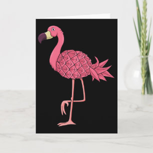 Rosa Flamingo Ananas Hawaii Urlaub Sommer Männer Karte