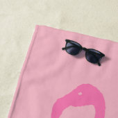 Rosa Flamingo anpassbar Strandtuch (Beispiel)