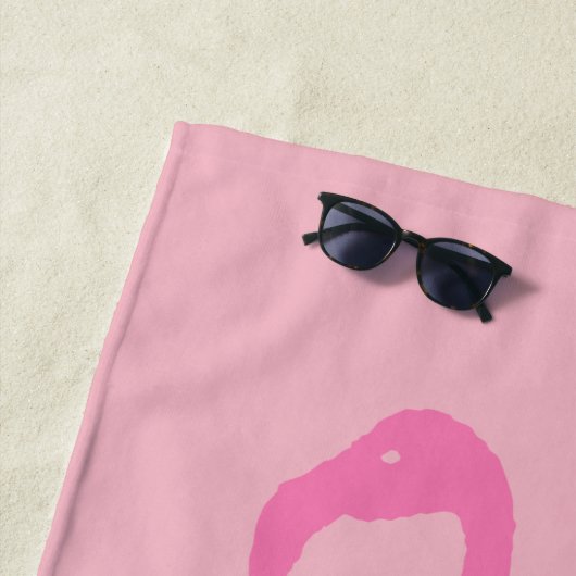 Rosa Flamingo anpassbar Strandtuch (Beispiel)